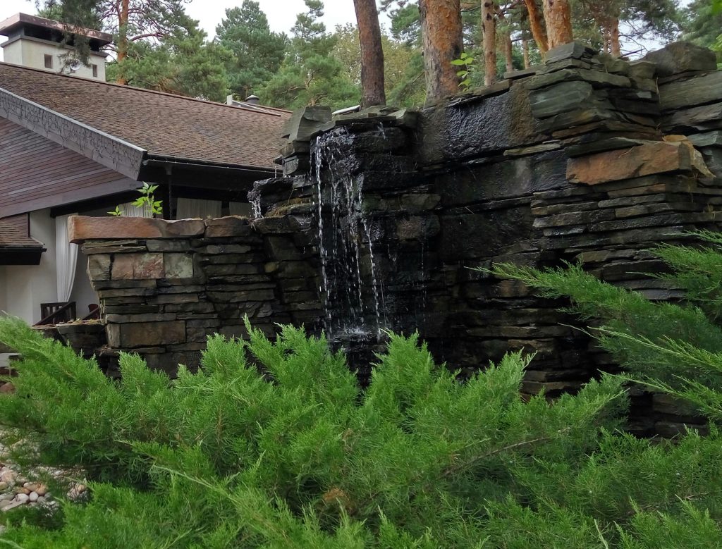 Landscape with Creeks, Ponds, and Waterfalls